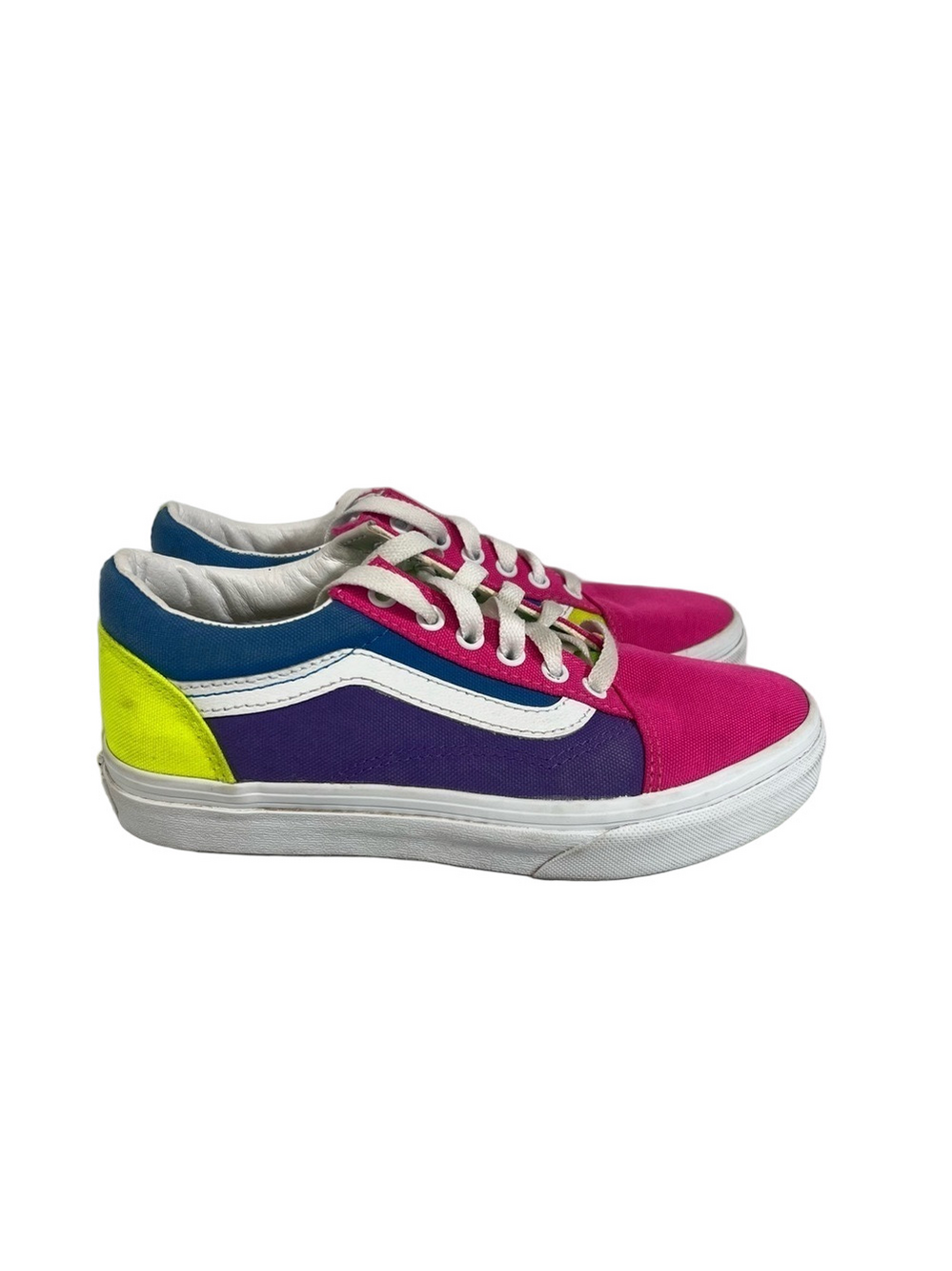 Vans Youth Kids Old Skool Neon Color Block Shoe Size 3 #996